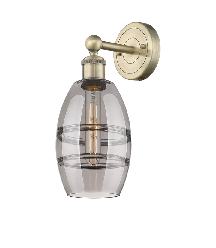 Innovations Lighting Vaz 6" Sconce - Antique Brass Wall Sconces Innovations Lighting Light Smoke ; Glass Type: Smoked  