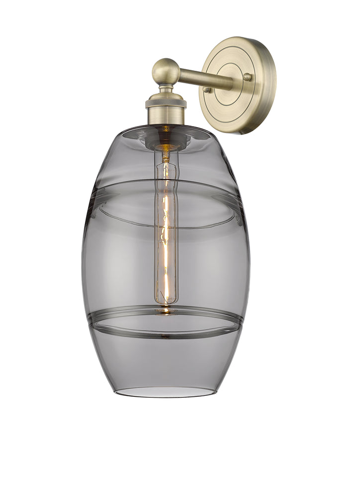 Innovations Lighting Vaz 8" Sconce - Antique Brass Wall Sconces Innovations Lighting Light Smoke ; Glass Type: Smoked  