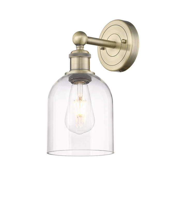 Innovations Lighting Bella 6" Sconce - Antique Brass Wall Sconces Innovations Lighting Clear ; Glass Type: Clear  