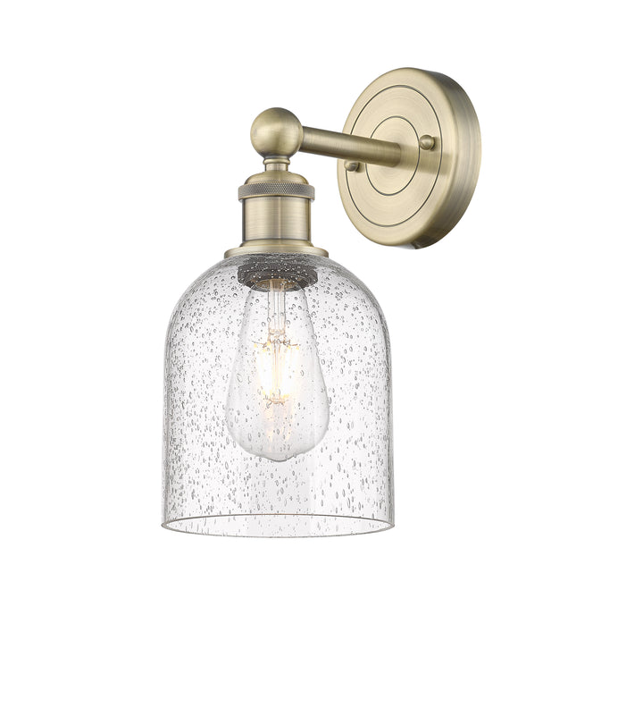 Innovations Lighting Bella 6" Sconce - Antique Brass Wall Sconces Innovations Lighting Seedy ; Glass Type: Transparent  