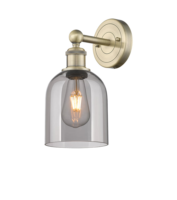 Innovations Lighting Bella 6" Sconce - Antique Brass Wall Sconces Innovations Lighting Light Smoke ; Glass Type: Smoked  