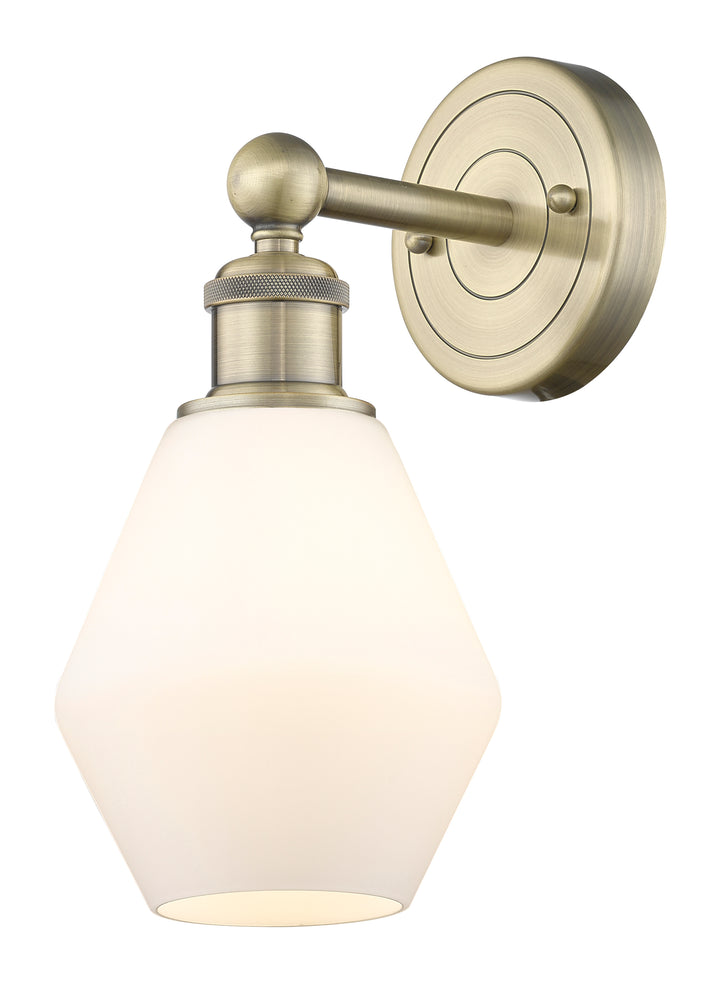 Innovations Lighting Cindyrella 6" Sconce - Antique Brass Wall Sconces Innovations Lighting Cased Matte White ; Glass Type: White  