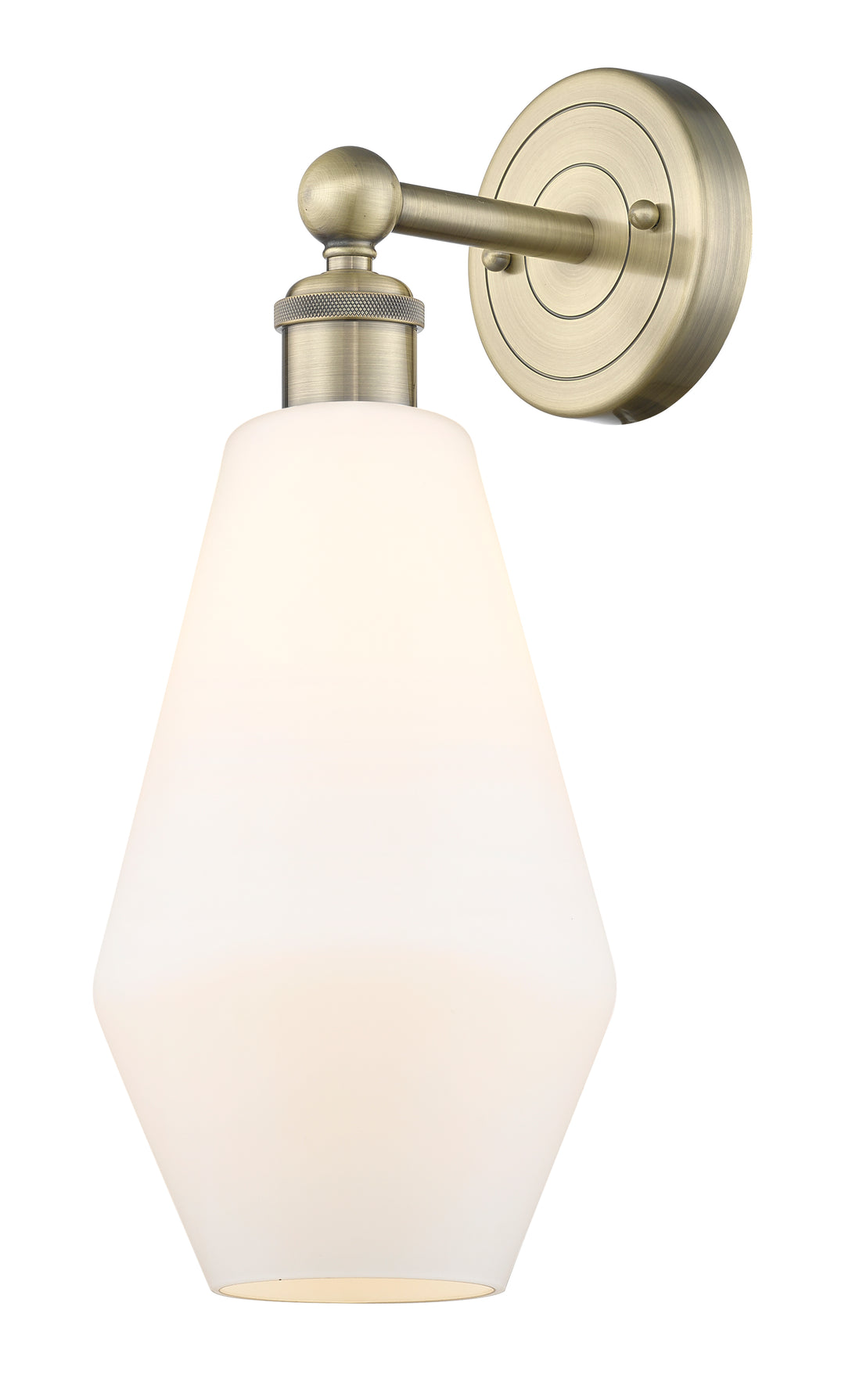 Innovations Lighting Cindyrella 7" Sconce - Antique Brass Wall Sconces Innovations Lighting Cased Matte White ; Glass Type: White  