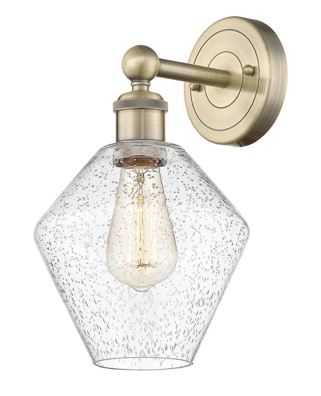 Innovations Lighting Cindyrella 8" Sconce - Antique Brass Wall Sconces Innovations Lighting Seedy ; Glass Type: Seeded  