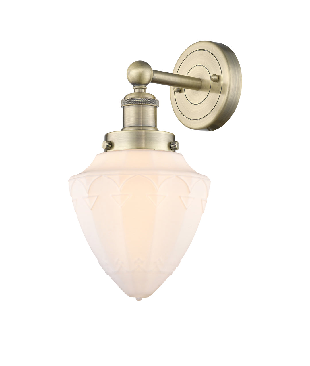 Innovations Lighting Bullet 7" Sconce - Antique Brass Wall Sconces Innovations Lighting Matte White ; Glass Type: Frosted  