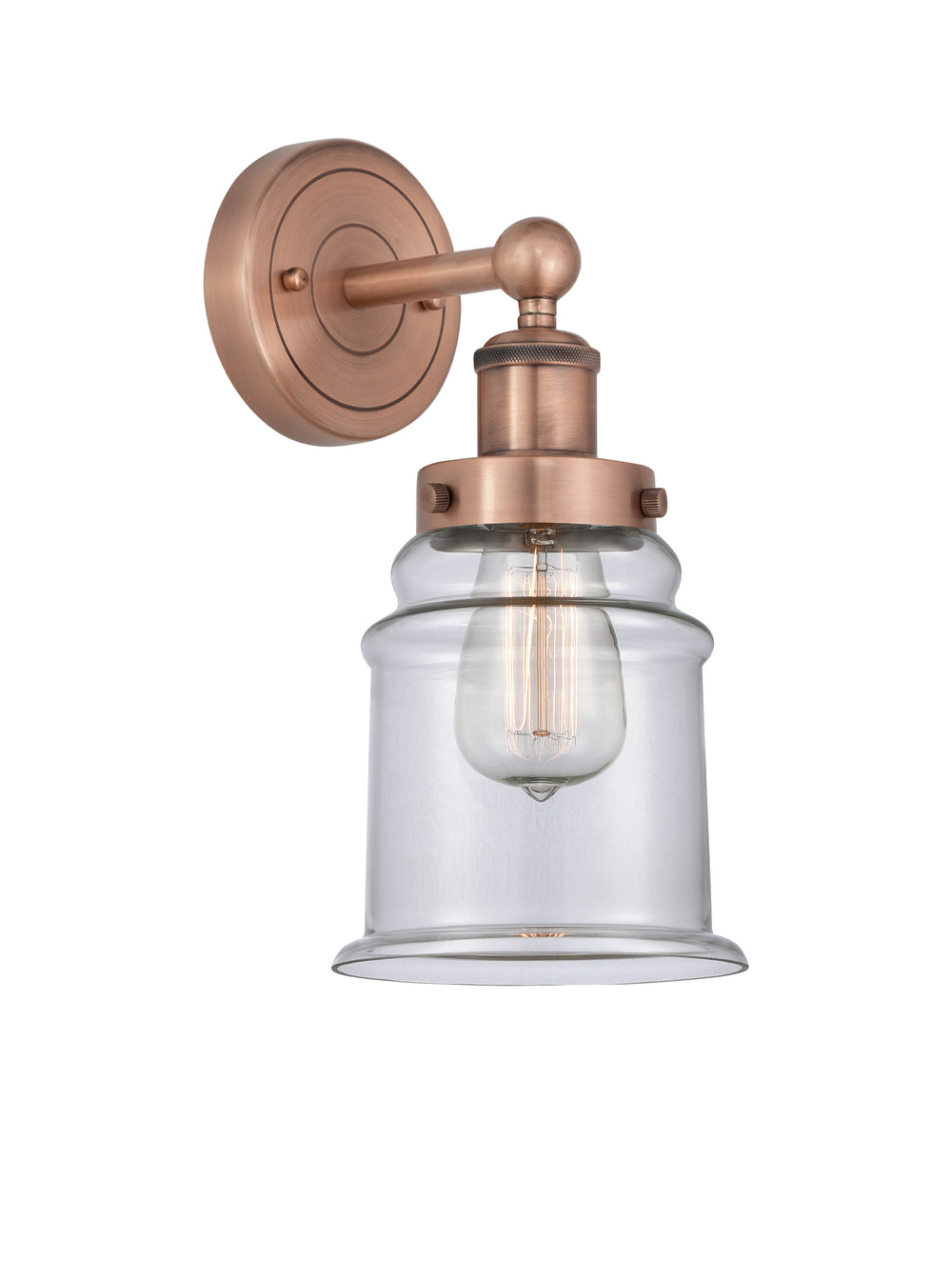 Innovations Lighting Canton 6" Sconce - Antique Copper Wall Sconces Innovations Lighting   