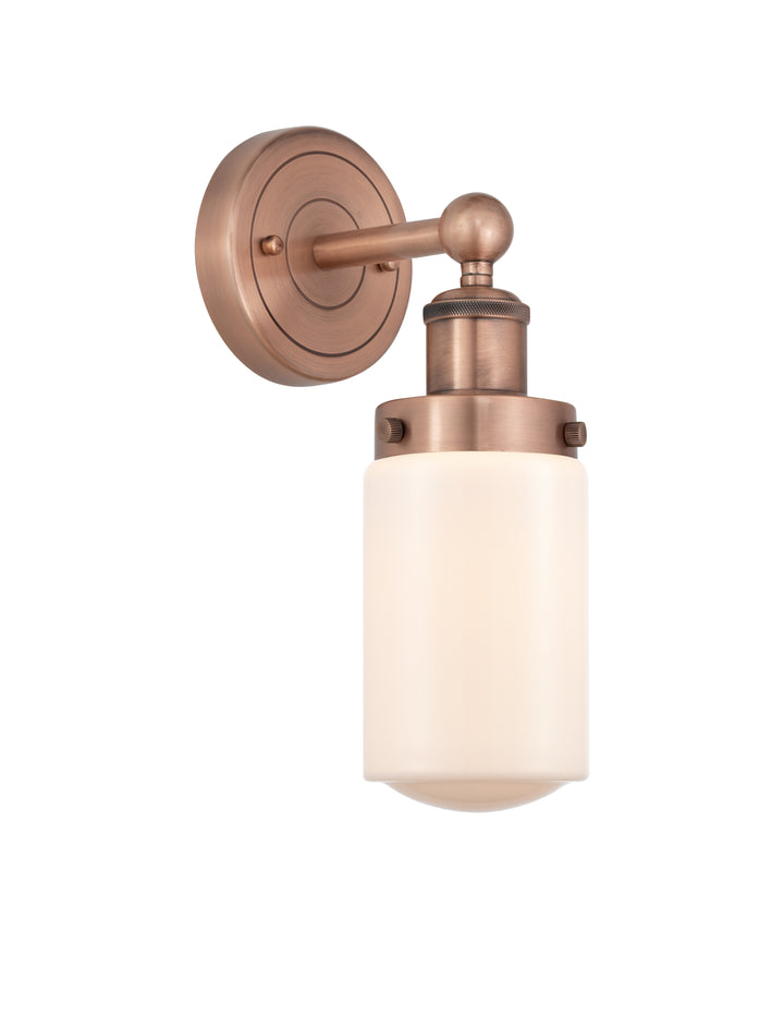 Innovations Lighting Dover 4.5" Sconce - Antique Copper Wall Sconces Innovations Lighting Matte White ; Glass Type: Frosted  