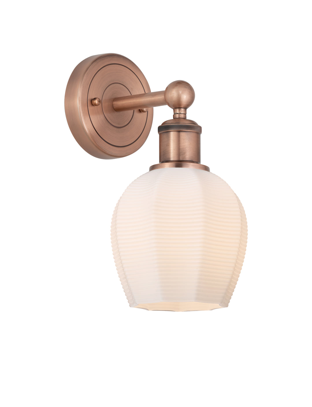 Innovations Lighting Norfolk 6" Sconce - Antique Copper Wall Sconces Innovations Lighting Matte White ; Glass Type: Frosted  