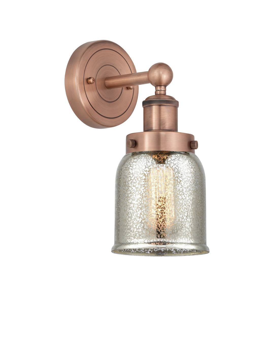 Innovations Lighting Bell 5" Sconce - Antique Copper Wall Sconces Innovations Lighting Silver Plated Mercury ; Glass Type: Mercury  