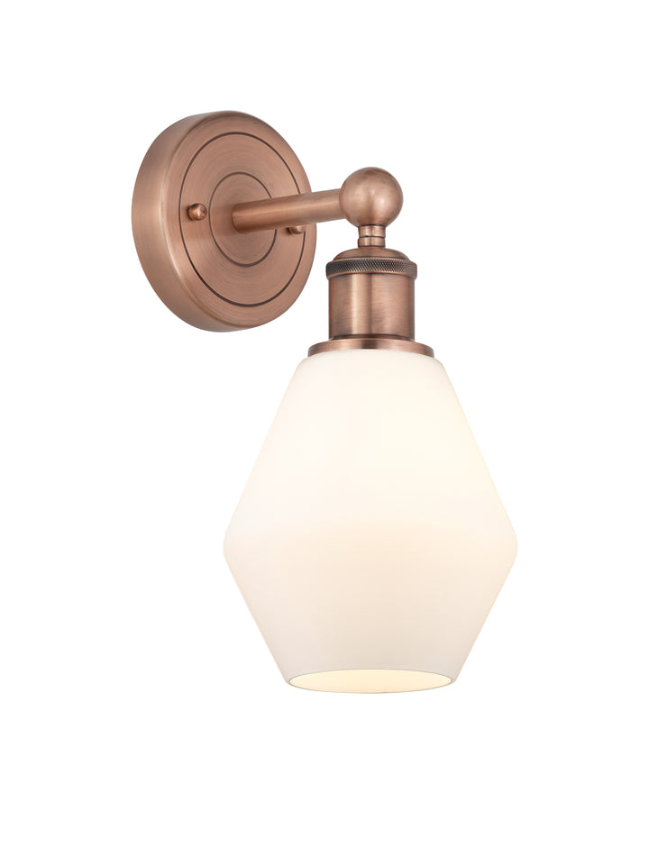 Innovations Lighting Cindyrella 6" Sconce - Antique Copper Wall Sconces Innovations Lighting Cased Matte White ; Glass Type: White  