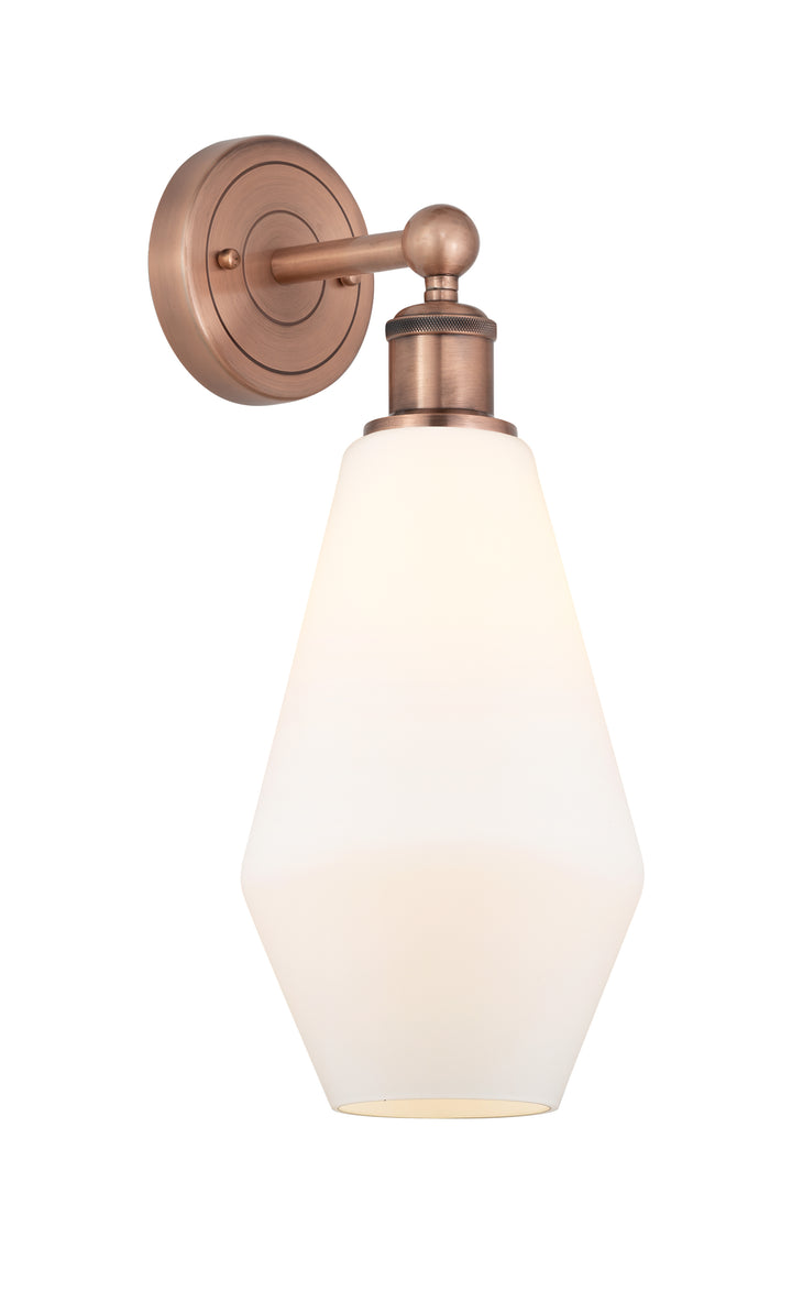 Innovations Lighting Cindyrella 7" Sconce - Antique Copper Wall Sconces Innovations Lighting Cased Matte White ; Glass Type: White  