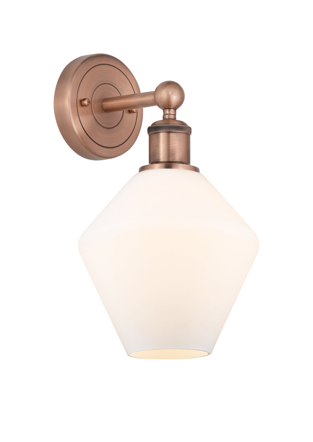 Innovations Lighting Cindyrella 8" Sconce - Antique Copper Wall Sconces Innovations Lighting Cased Matte White ; Glass Type: White  