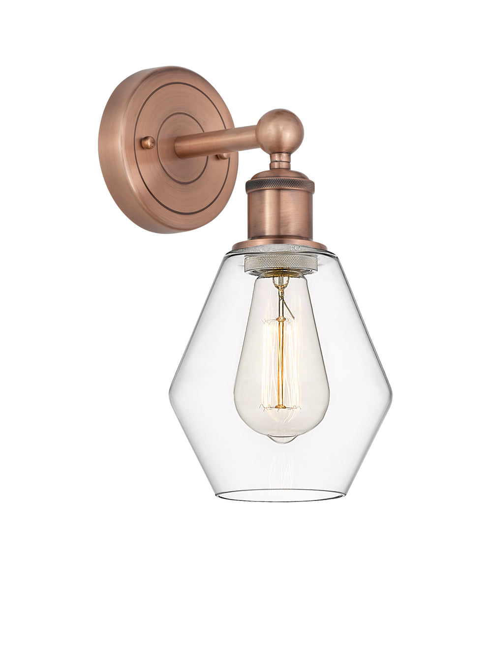 Innovations Lighting Cindyrella 6" Sconce - Antique Copper Wall Sconces Innovations Lighting Clear ; Glass Type: Clear  