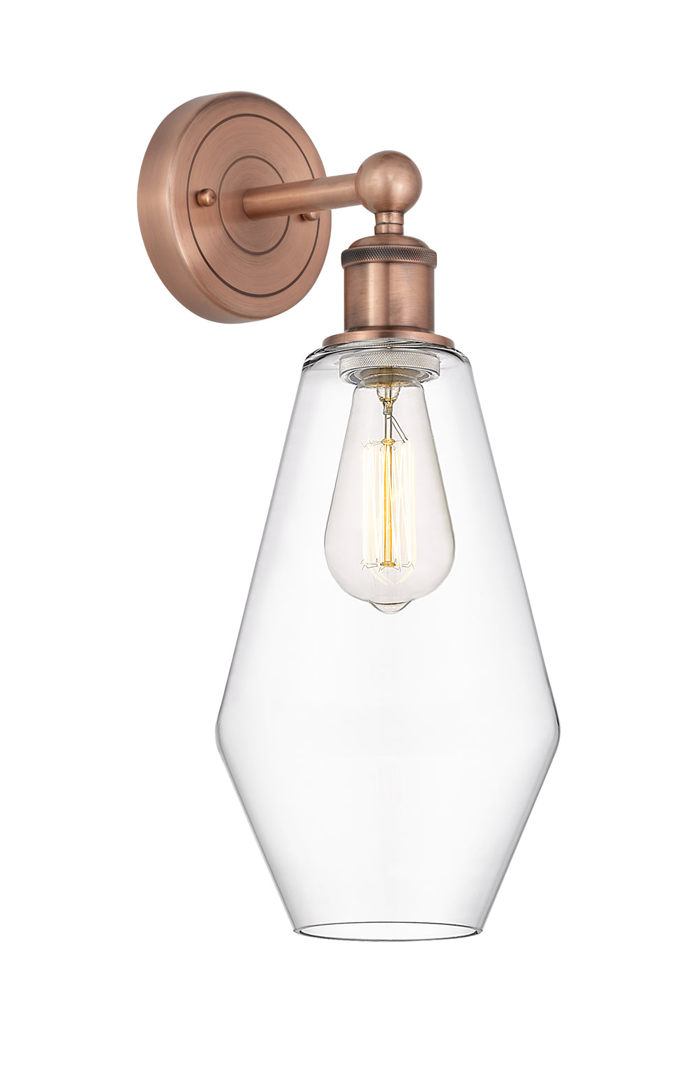 Innovations Lighting Cindyrella 7" Sconce - Antique Copper Wall Sconces Innovations Lighting Clear ; Glass Type: Clear  