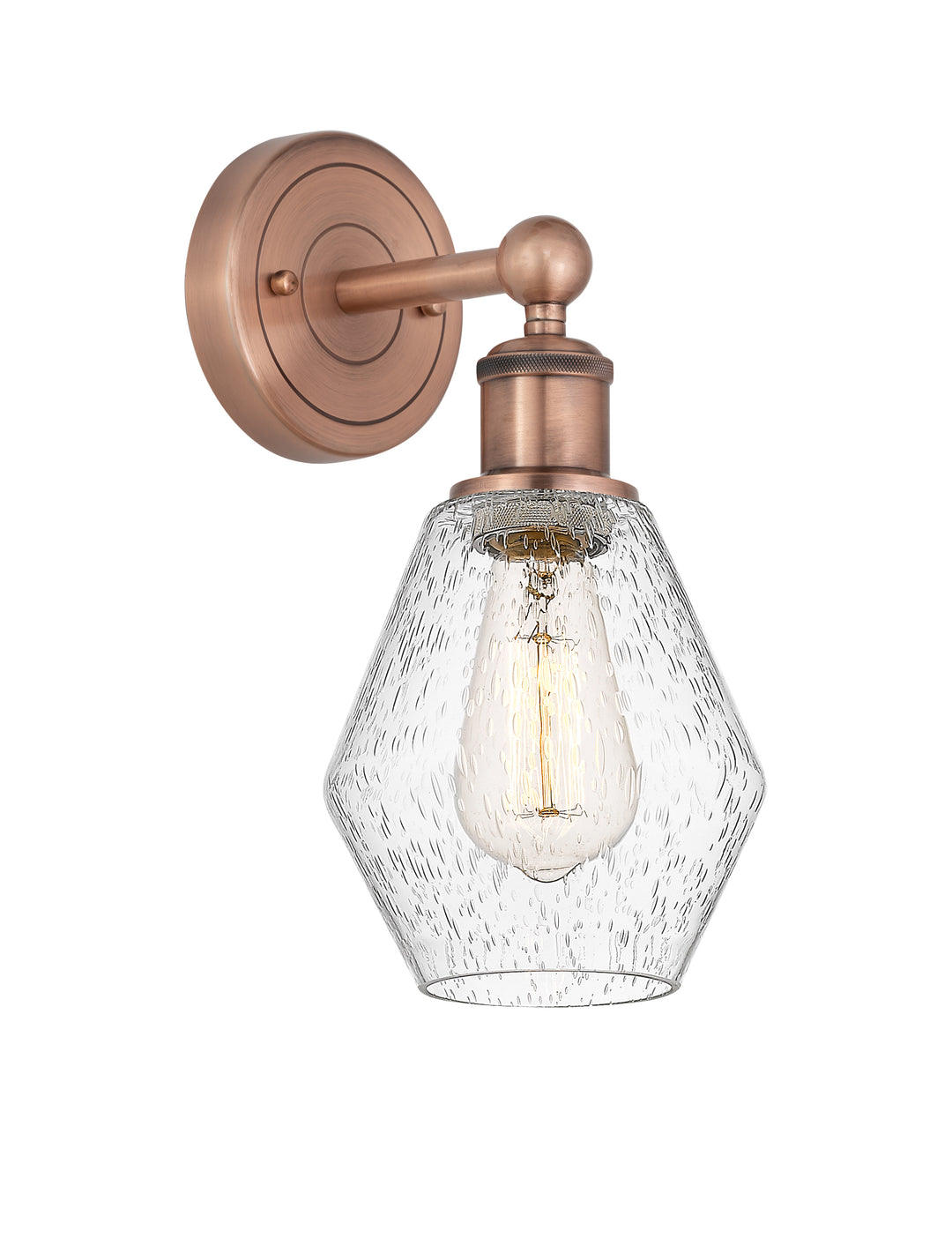 Innovations Lighting Cindyrella 6" Sconce - Antique Copper Wall Sconces Innovations Lighting Seedy ; Glass Type: Seeded  