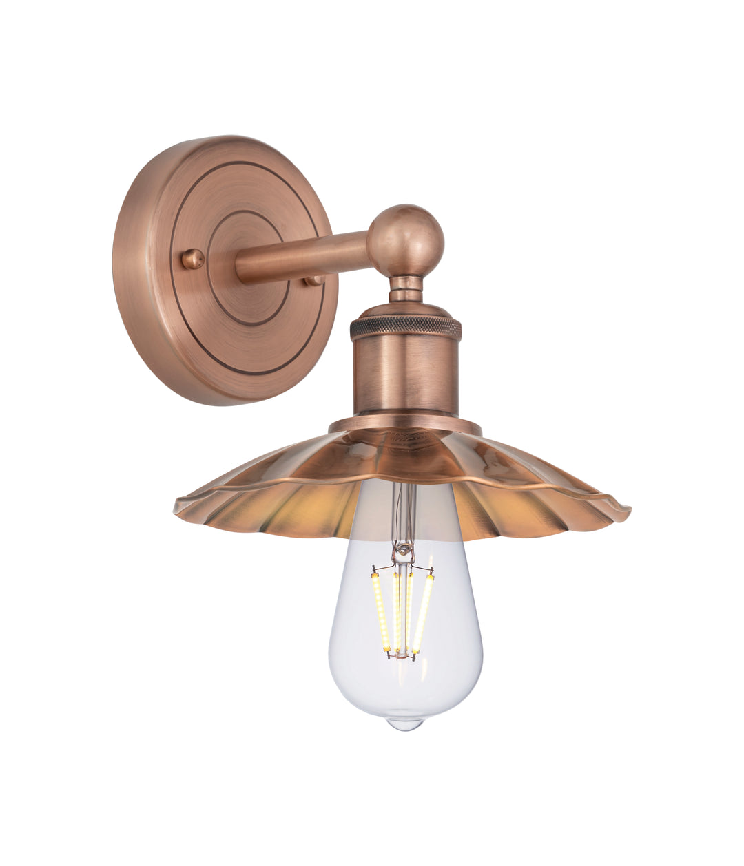 Innovations Lighting Scallop 7.5" Sconce - Antique Copper Wall Sconces Innovations Lighting Default Title  