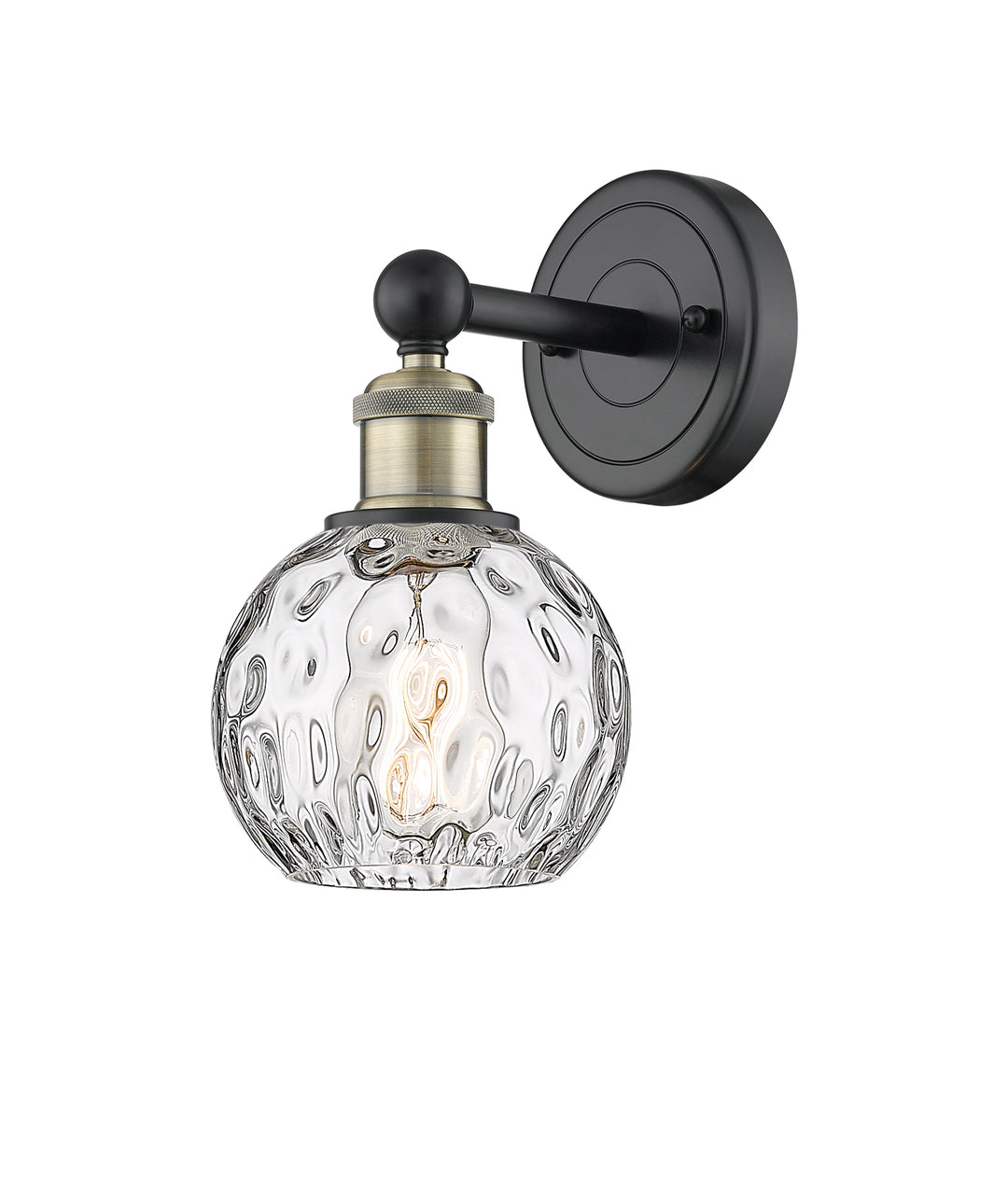 Innovations Lighting Athens Water Glass 6" Sconce - Black Antique Brass