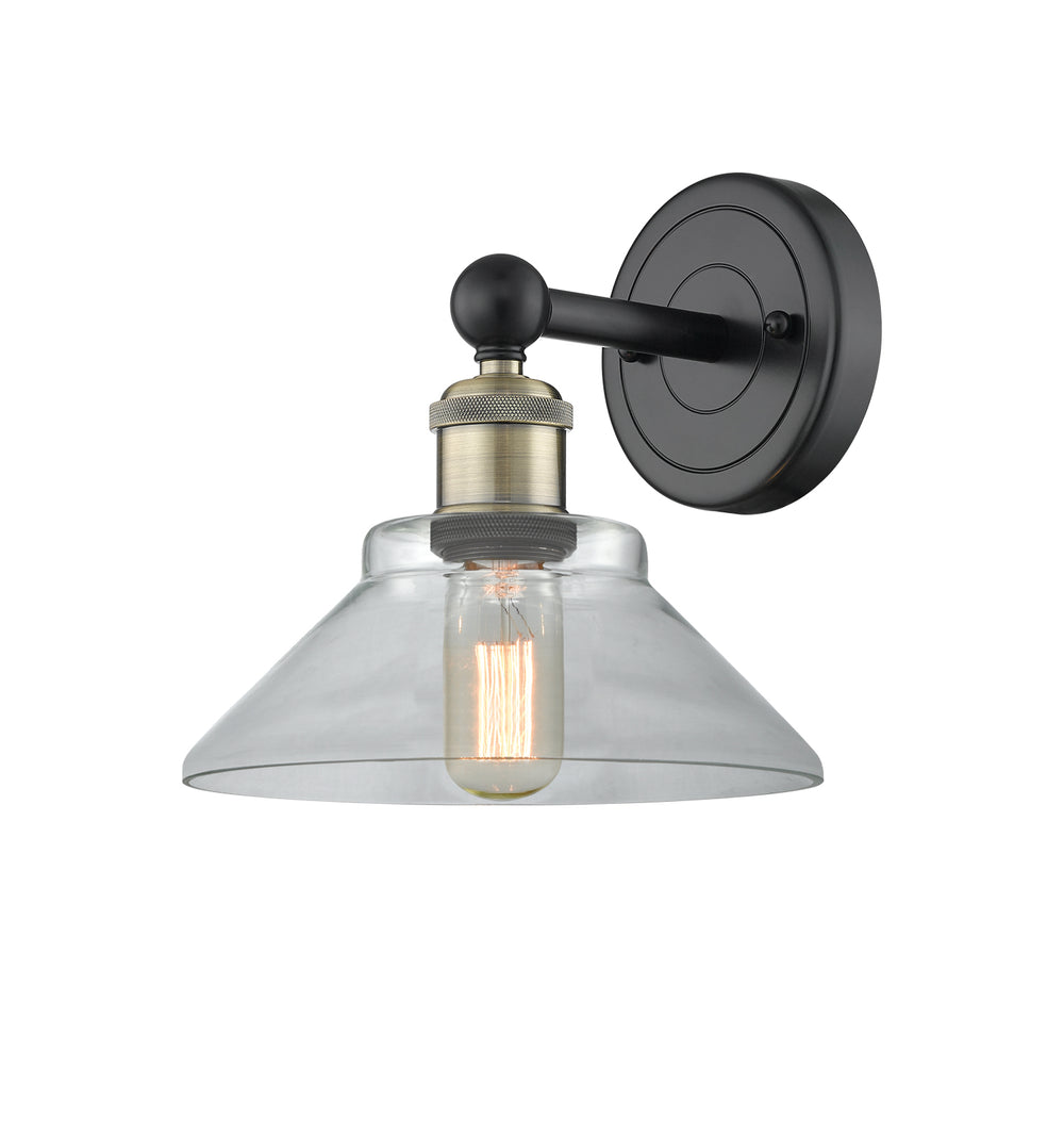 Innovations Lighting Orwell 9" Sconce - Black Antique Brass Wall Sconces Innovations Lighting Clear ; Glass Type: Clear  