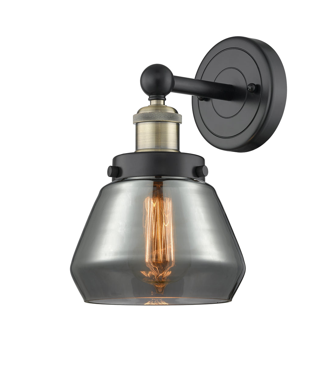 Innovations Lighting Fulton 7" Sconce - Black Antique Brass