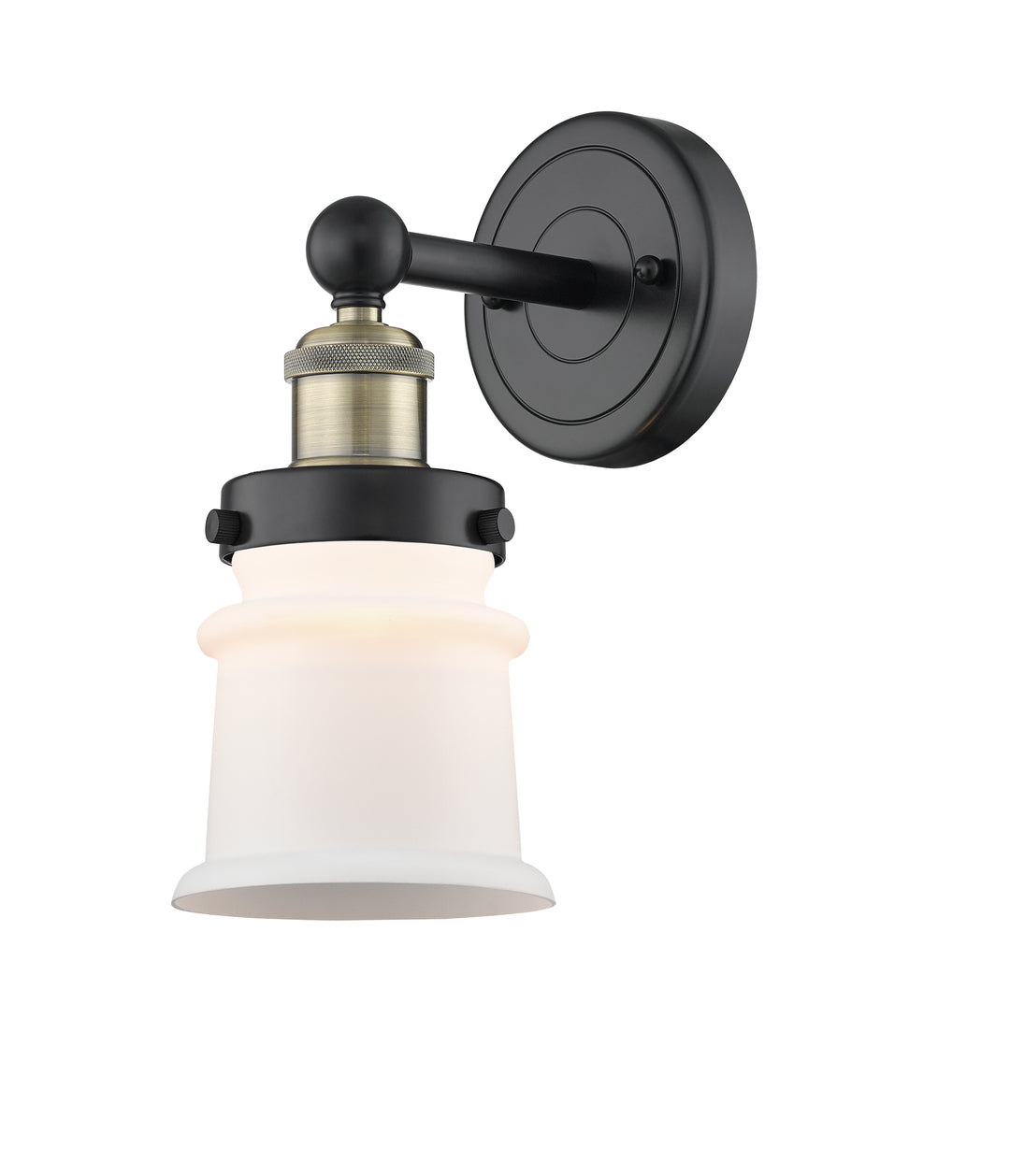 Innovations Lighting Canton 5" Sconce - Black Antique Brass Wall Sconces Innovations Lighting   