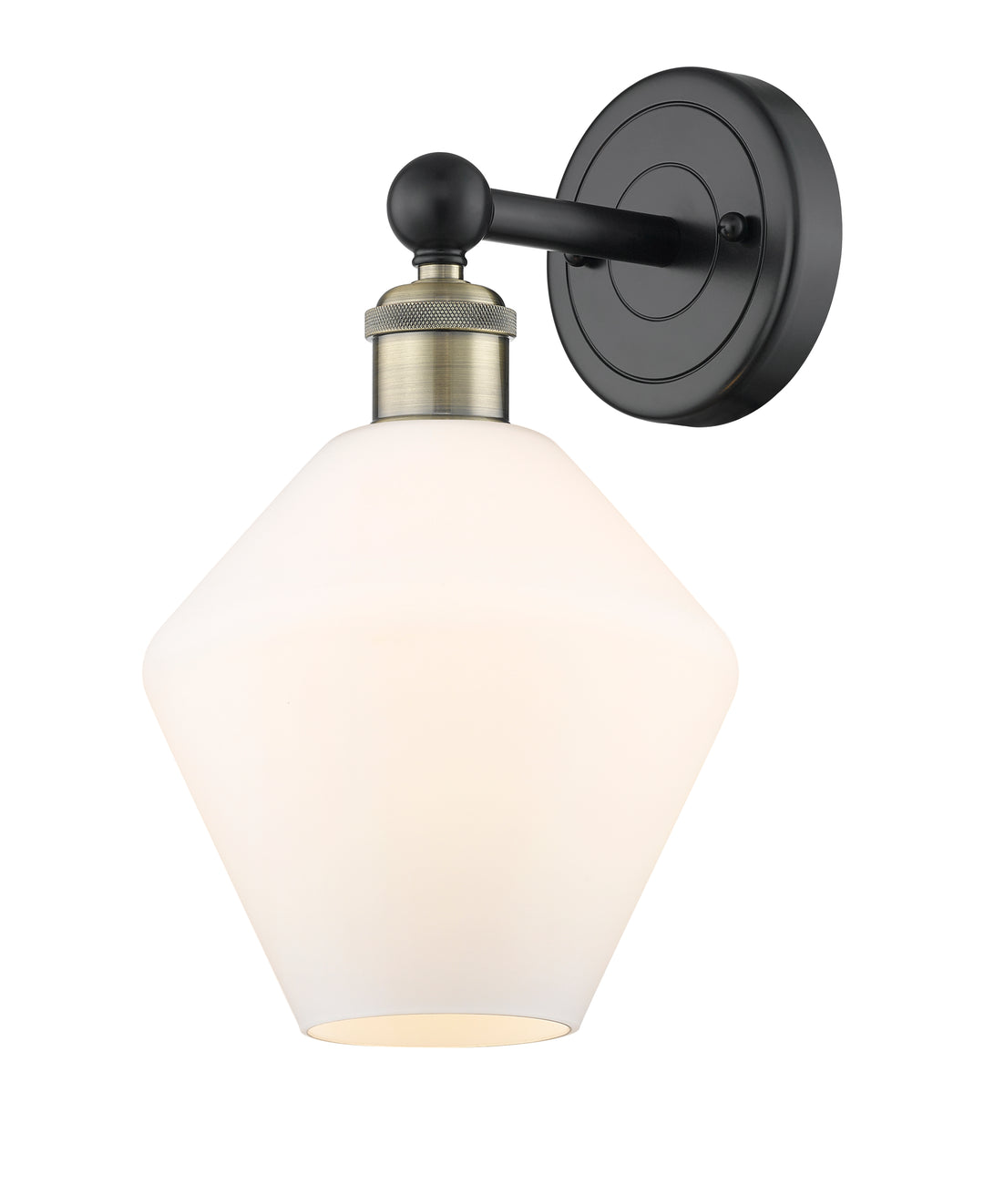 Innovations Lighting Cindyrella 8" Sconce - Black Antique Brass Wall Sconces Innovations Lighting Cased Matte White ; Glass Type: White  