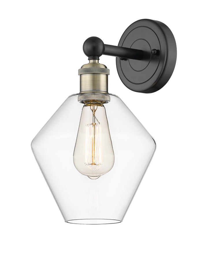 Innovations Lighting Cindyrella 8" Sconce - Black Antique Brass Wall Sconces Innovations Lighting Clear ; Glass Type: Clear  