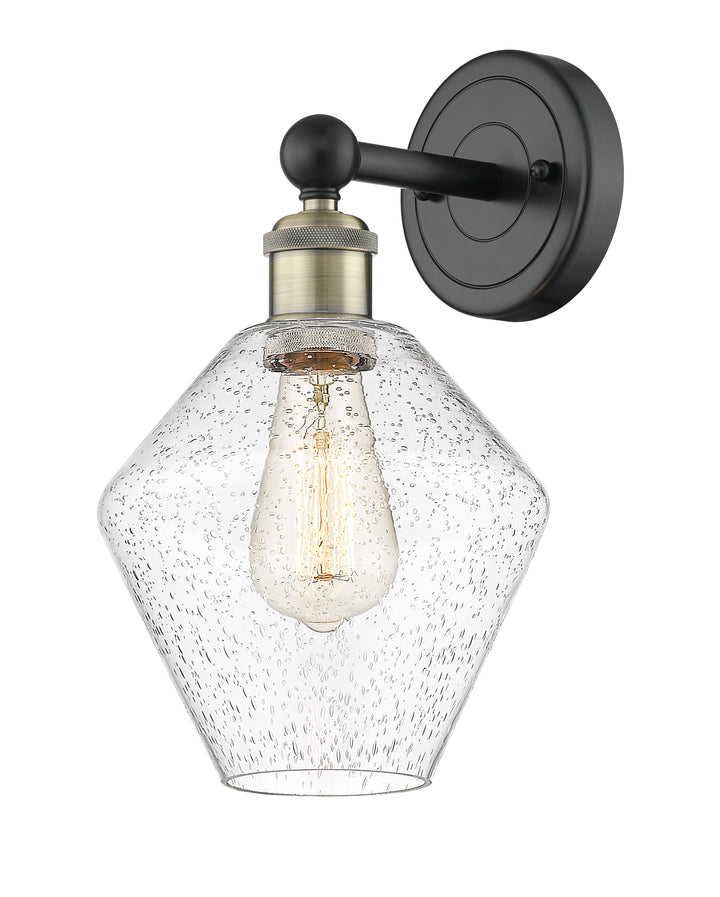 Innovations Lighting Cindyrella 8" Sconce - Black Antique Brass Wall Sconces Innovations Lighting Seedy ; Glass Type: Seeded  