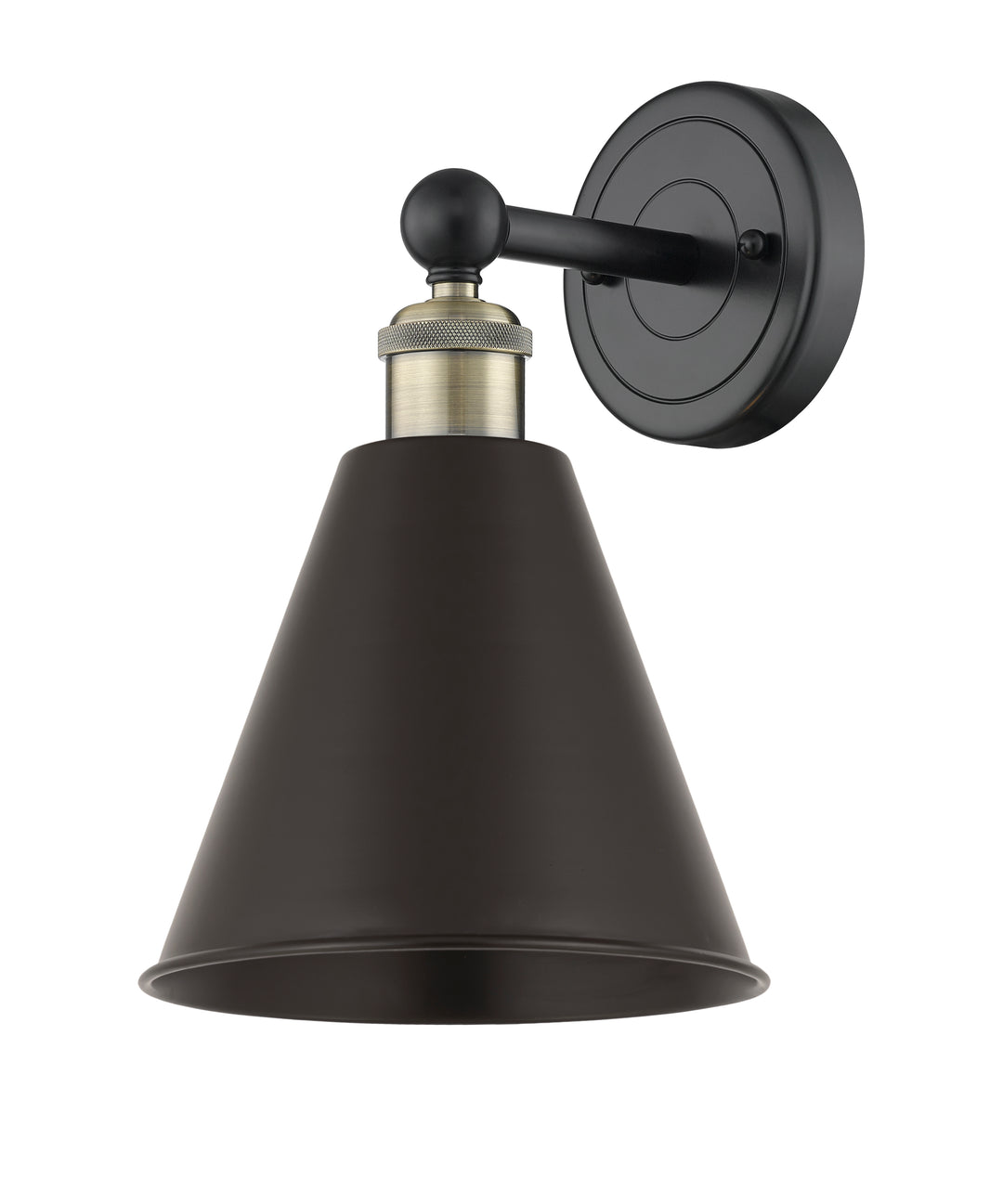 Innovations Lighting Berkshire Metal 8" Sconce - Black Antique Brass Wall Sconces Innovations Lighting Default Title  