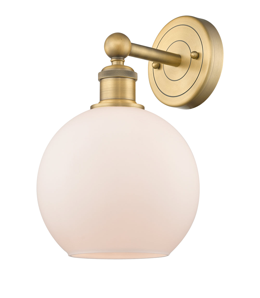 Innovations Lighting Athens 8" Sconce - Brushed Brass Wall Sconces Innovations Lighting Matte White ; Glass Type: White  