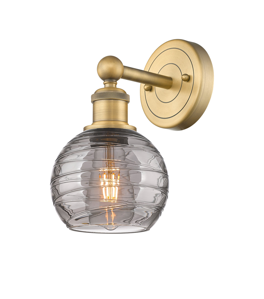 Innovations Lighting Athens Deco Swirl 6" Sconce - Brushed Brass