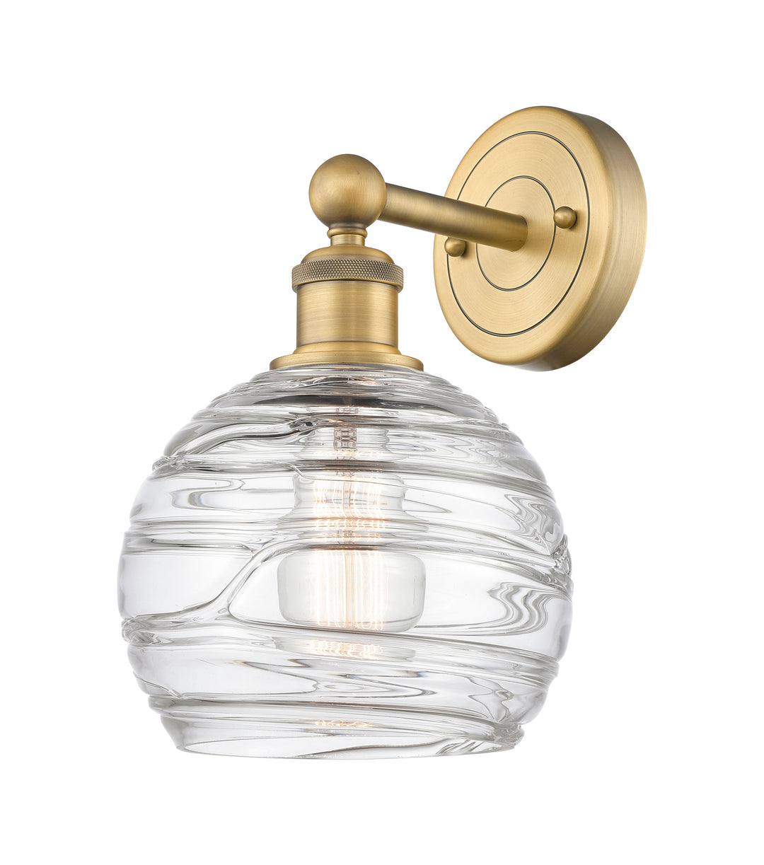 Innovations Lighting Athens Deco Swirl 8" Sconce - Brushed Brass