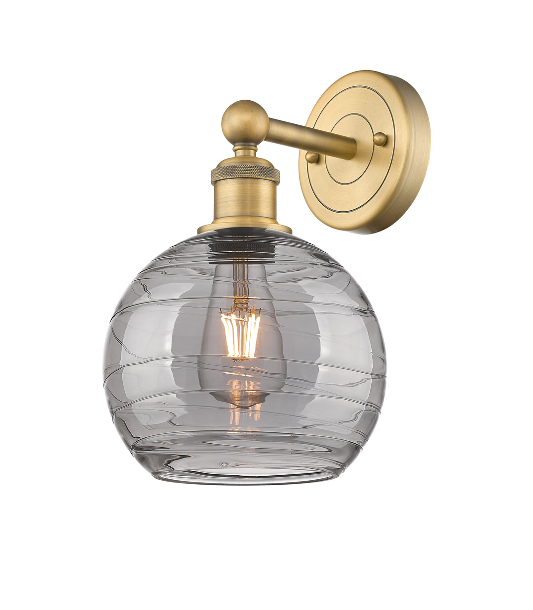 Innovations Lighting Athens Deco Swirl 8" Sconce - Brushed Brass