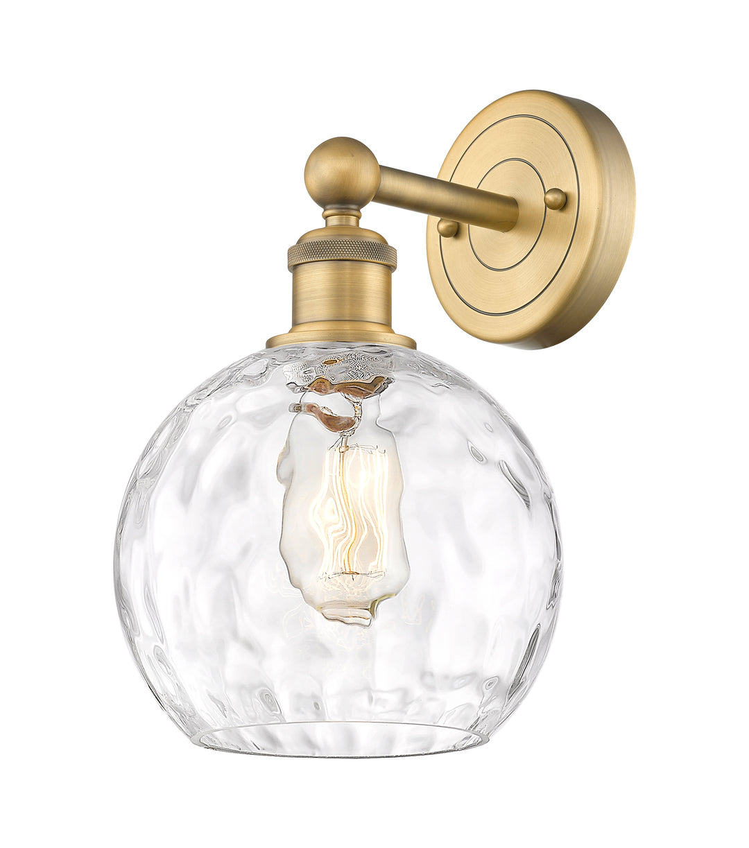 Innovations Lighting Athens Water Glass 8" Sconce - Brushed Brass