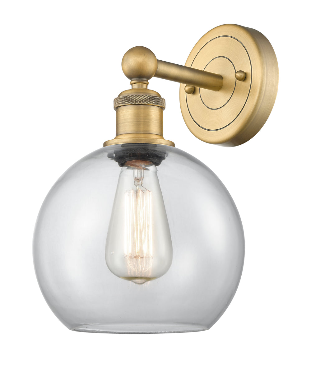 Innovations Lighting Athens 8" Sconce - Brushed Brass Wall Sconces Innovations Lighting Clear ; Glass Type: Clear  