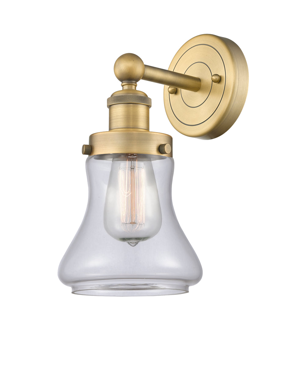 Innovations Lighting Bellmont 6" Sconce - Brushed Brass Wall Sconces Innovations Lighting Clear ; Glass Type: Transparent; Ribbed  