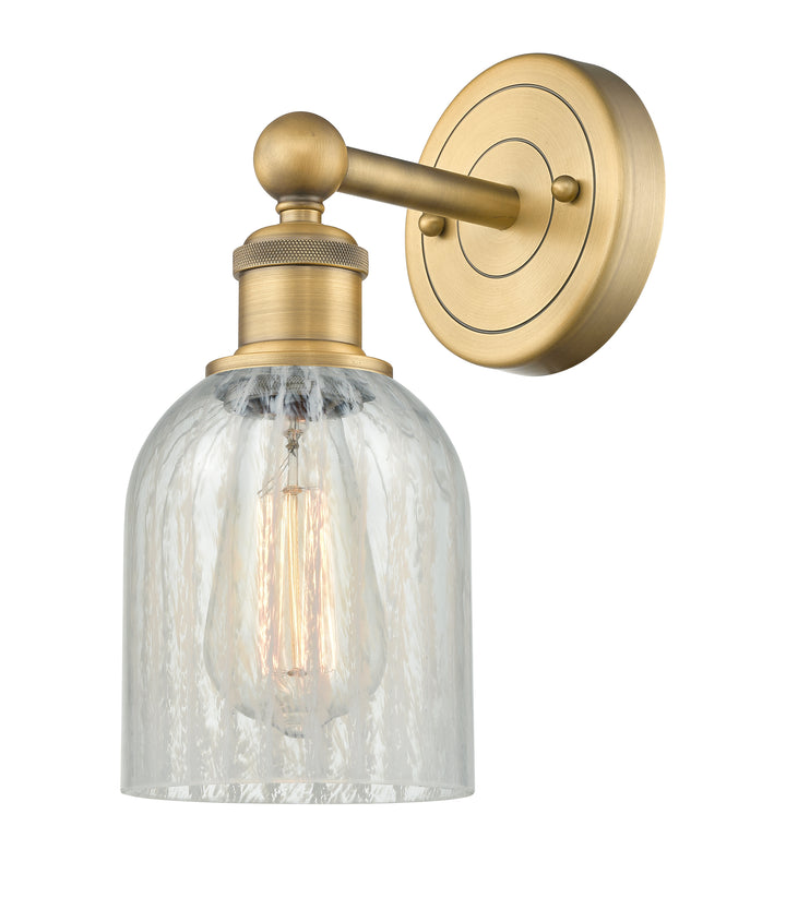 Innovations Lighting Caledonia 5" Sconce - Brushed Brass Wall Sconces Innovations Lighting Mouchette ; Glass Type: Colorful  