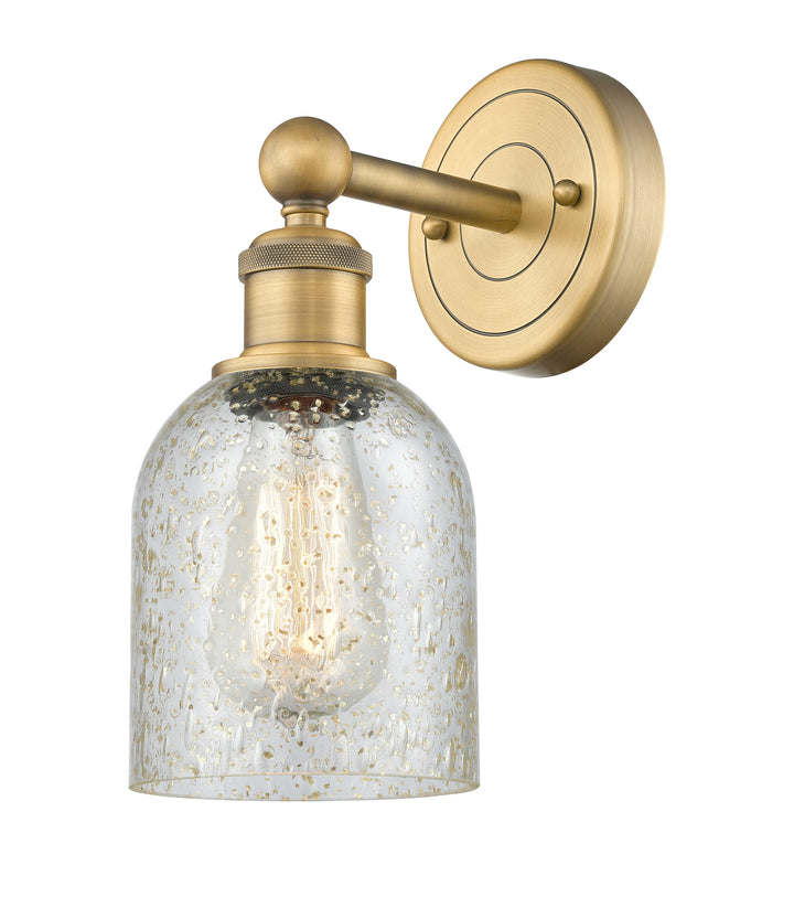 Innovations Lighting Caledonia 5" Sconce - Brushed Brass Wall Sconces Innovations Lighting Mica ; Glass Type: Colorful  