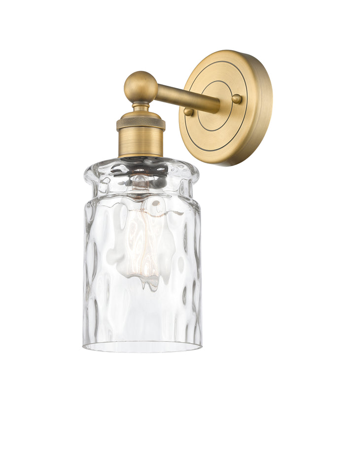 Innovations Lighting Candor 5" Sconce - Brushed Brass Wall Sconces Innovations Lighting Clear Waterglass ; Glass Type: Frosted; Ribbed  