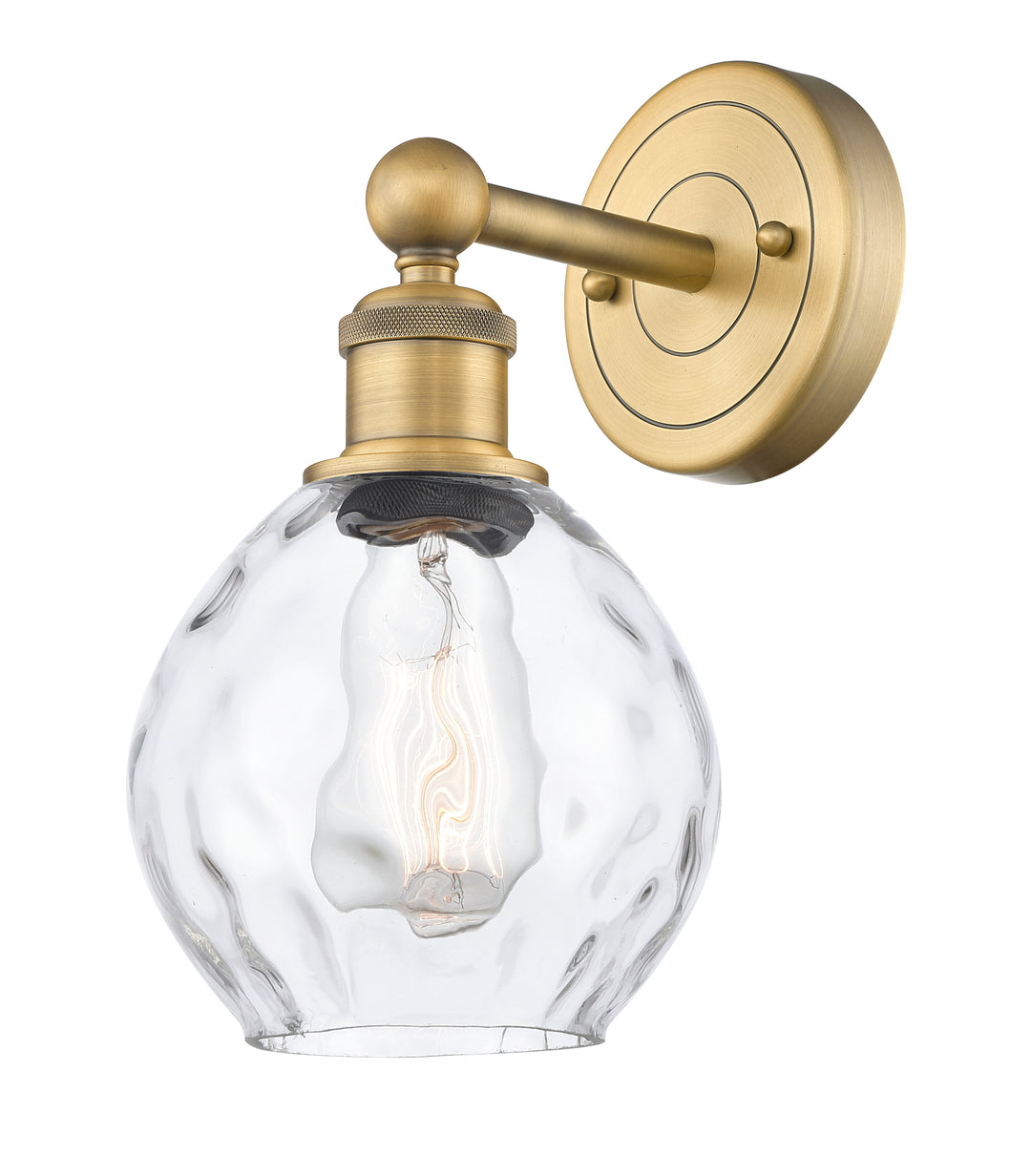 Innovations Lighting Waverly 6" Sconce - Brushed Brass Wall Sconces Innovations Lighting Clear ; Glass Type: Water  