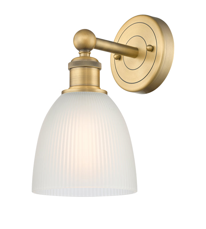 Innovations Lighting Castile 6" Sconce - Brushed Brass Wall Sconces Innovations Lighting White ; Glass Type: White  