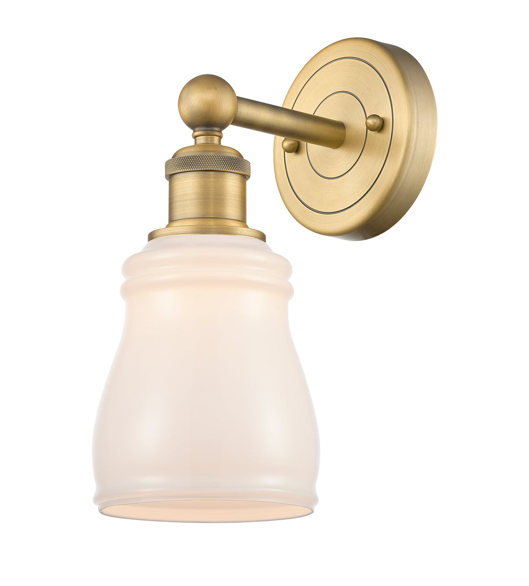 Innovations Lighting Ellery 5" Sconce - Brushed Brass Wall Sconces Innovations Lighting White ; Glass Type: White  