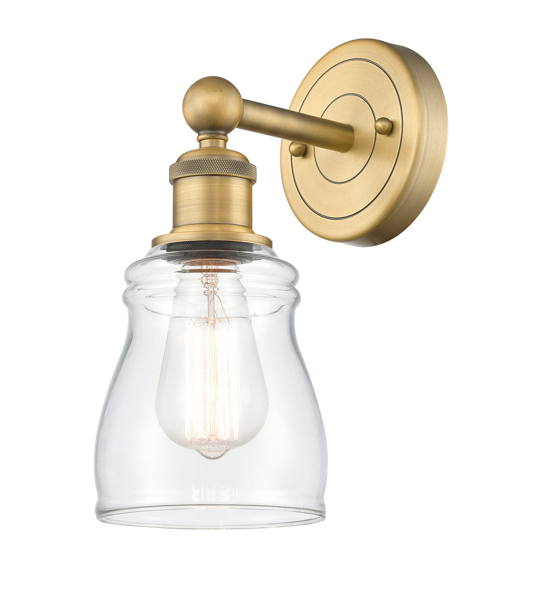 Innovations Lighting Ellery 5" Sconce - Brushed Brass Wall Sconces Innovations Lighting Clear ; Glass Type: Clear  