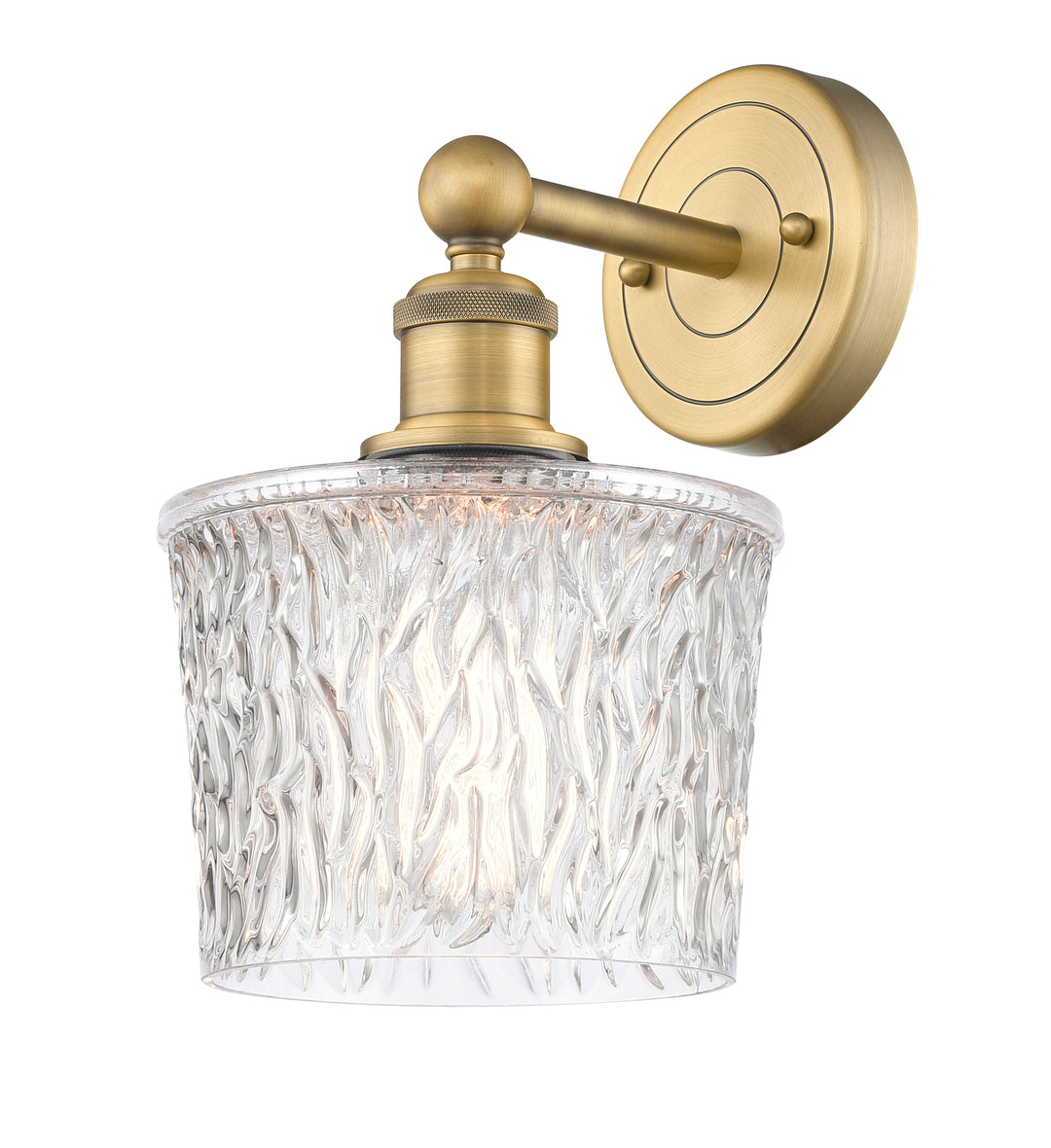 Innovations Lighting Niagara 6.5" Sconce - Brushed Brass Wall Sconces Innovations Lighting Clear ; Glass Type: Transparent; Textured  