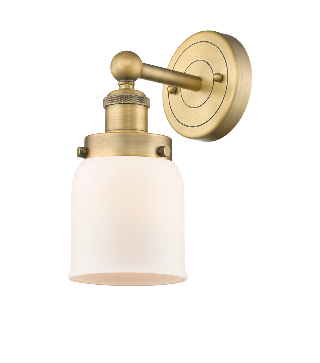 Innovations Lighting Bell 5" Sconce - Brushed Brass Wall Sconces Innovations Lighting Matte White ; Glass Type: Frosted  