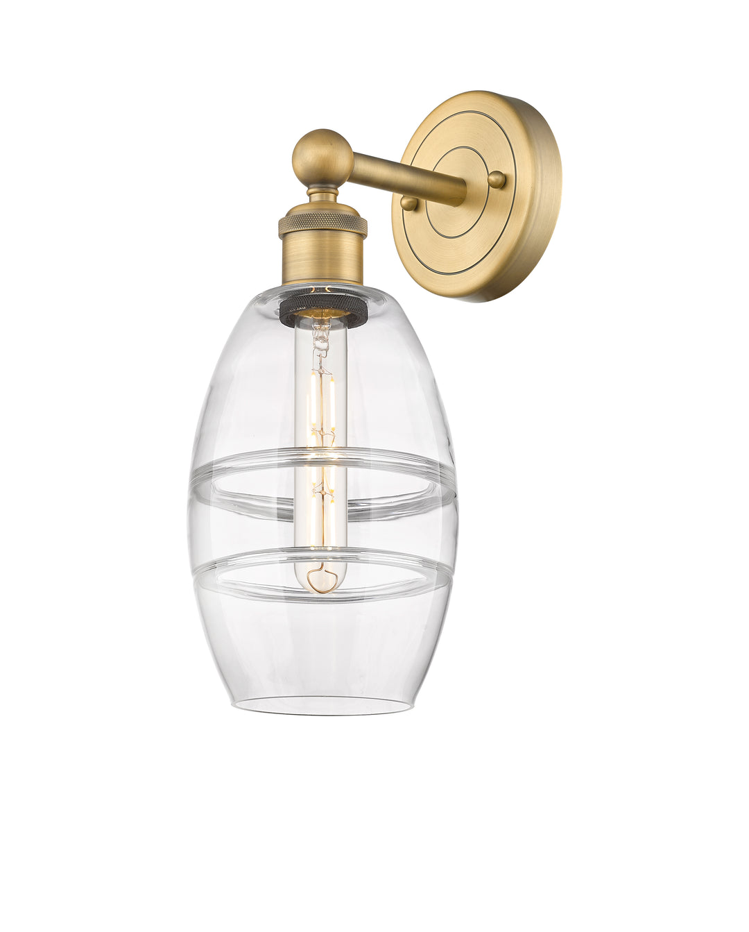 Innovations Lighting Vaz 6" Sconce - Brushed Brass Wall Sconces Innovations Lighting Clear ; Glass Type: Clear  