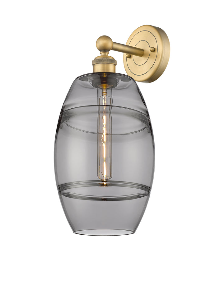 Innovations Lighting Vaz 8" Sconce - Brushed Brass Wall Sconces Innovations Lighting Light Smoke ; Glass Type: Smoked  