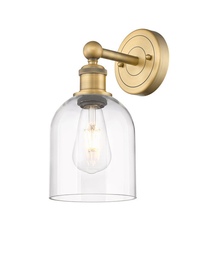 Innovations Lighting Bella 6" Sconce - Brushed Brass Wall Sconces Innovations Lighting Clear ; Glass Type: Clear  