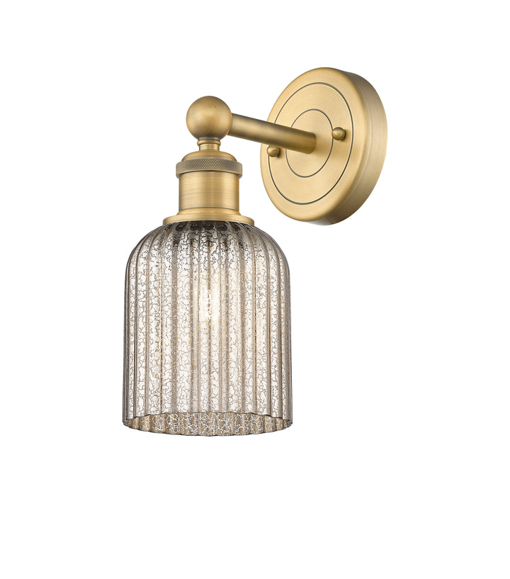 Innovations Lighting Bridal Veil 5" Sconce - Brushed Brass Wall Sconces Innovations Lighting Mercury ; Glass Type: Mercury; Ribbed  