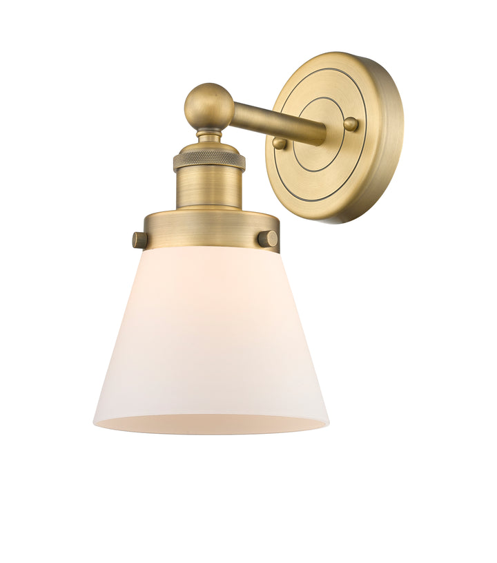 Innovations Lighting Cone 6" Sconce - Brushed Brass Wall Sconces Innovations Lighting Matte White ; Glass Type: Frosted  