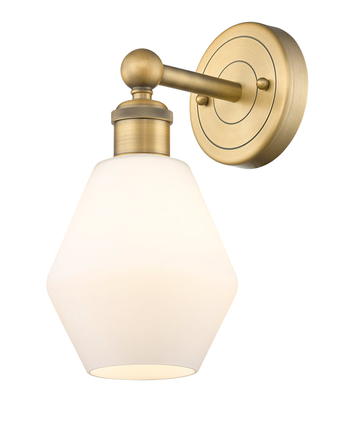 Innovations Lighting Cindyrella 6" Sconce - Brushed Brass Wall Sconces Innovations Lighting Cased Matte White ; Glass Type: White  